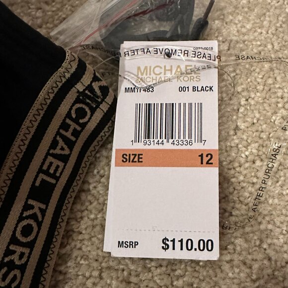 Michael Kors Open Side Swimsuit size 12 black - Picture 3 of 3